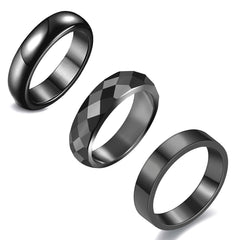 CSIYANJRY99 hematite rings set 6t-curved: balanced energy for daily wear