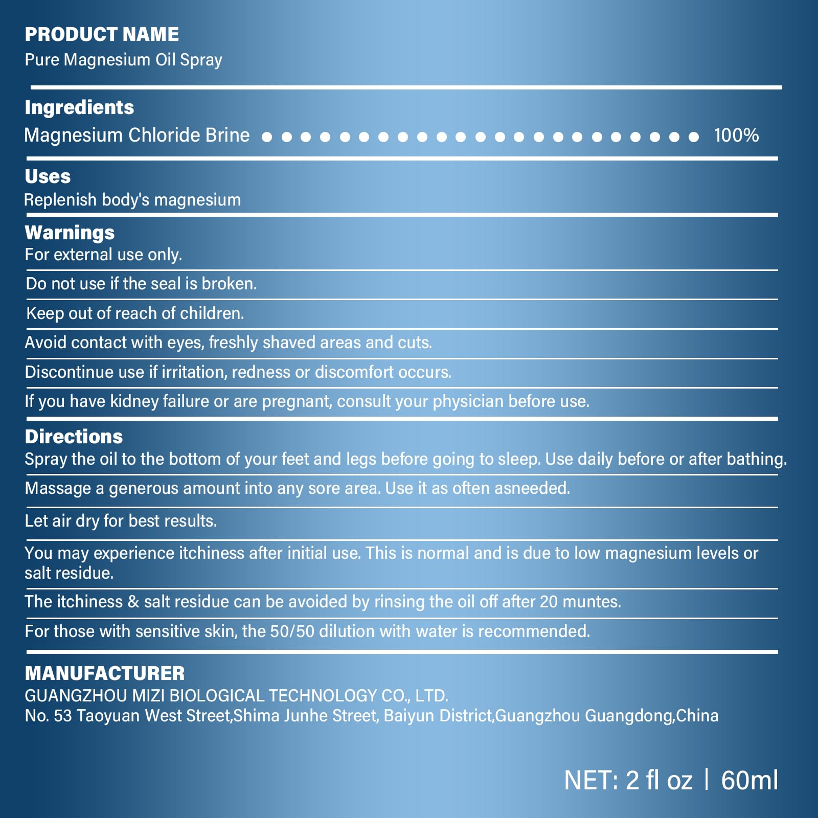 CtoCone magnesium oil spray applied to skin for quick uptake.