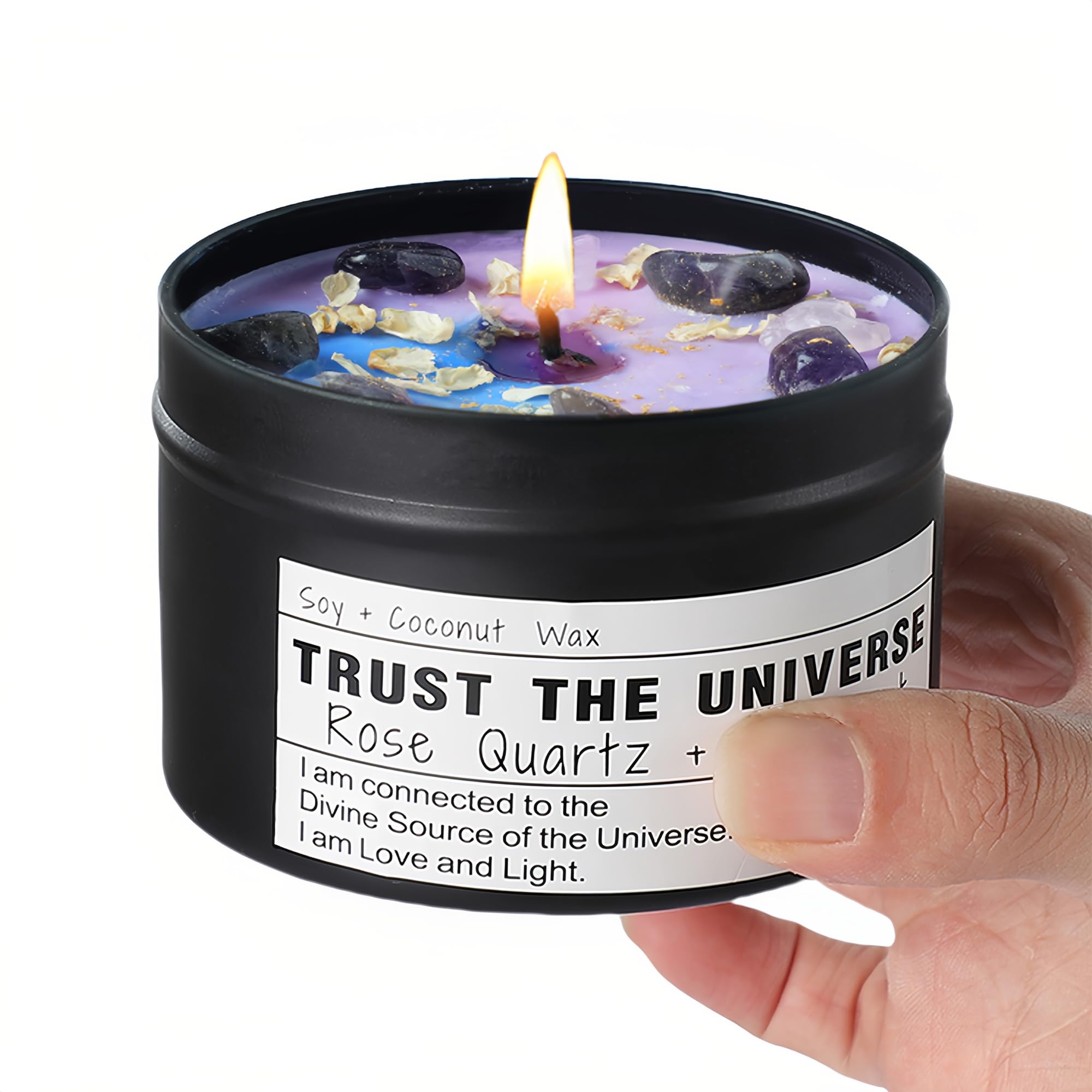 CULACEE Healing Candle jar closeup shows a calming glow ideal for meditation