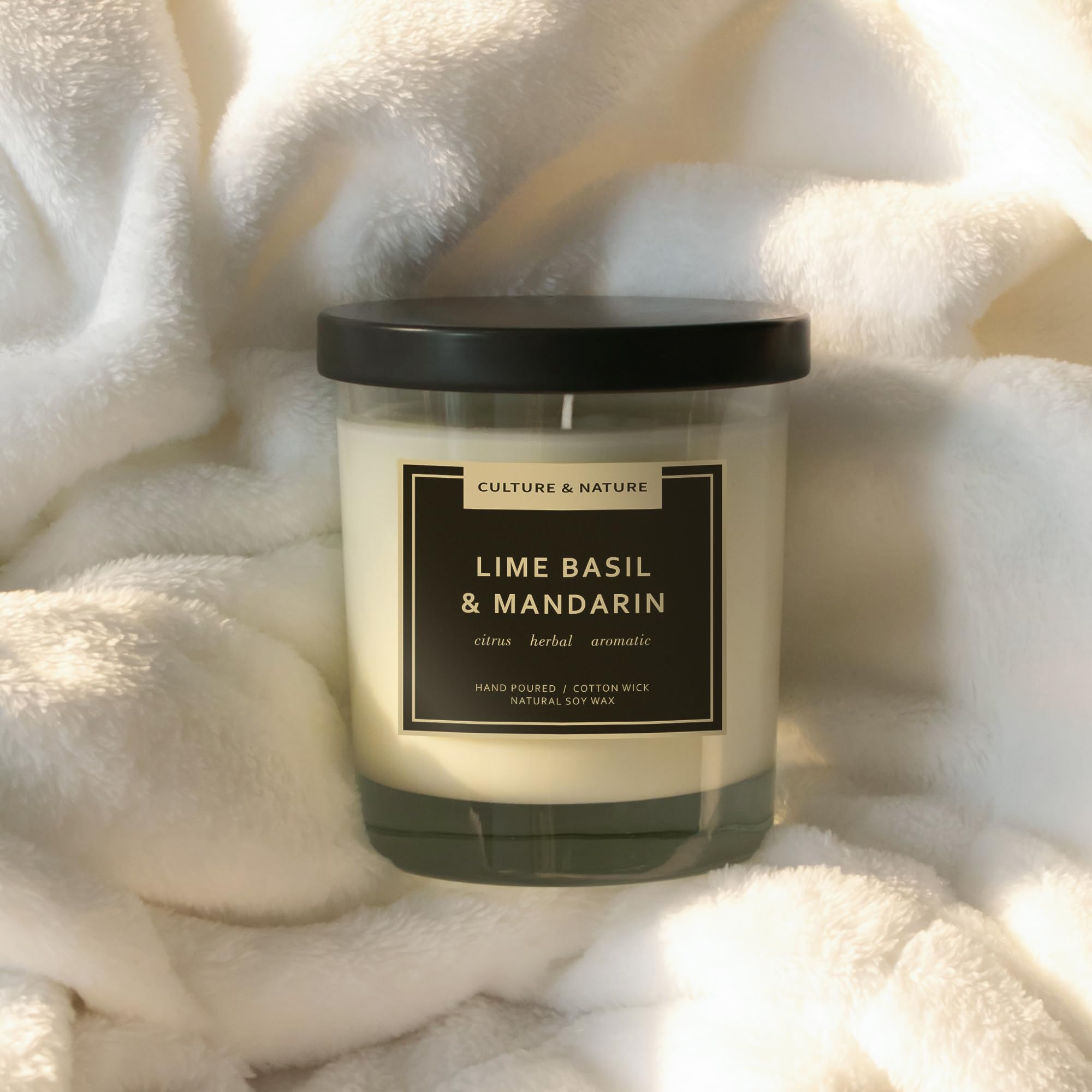 Culture & Nature Korean-made glass jar adds premium look to any room.