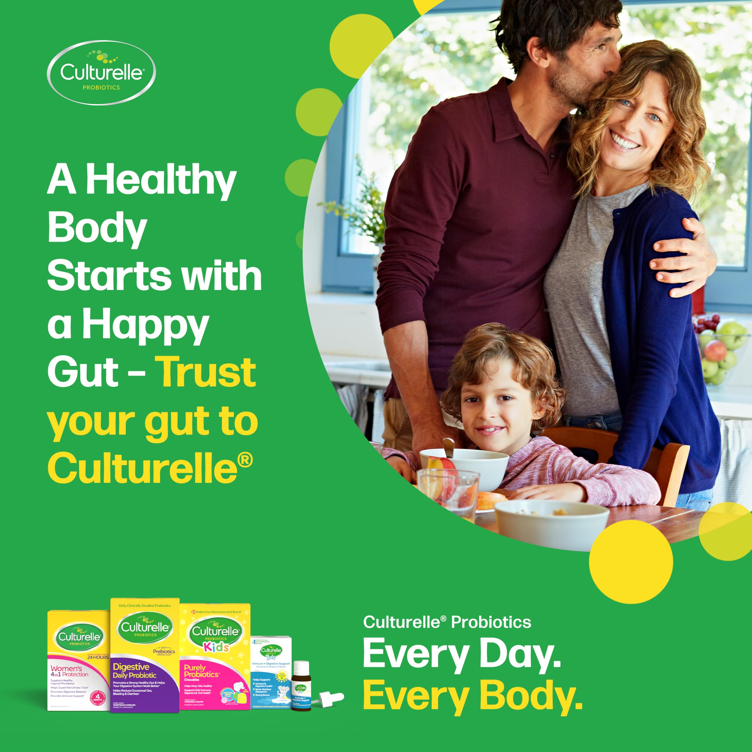 Culturelle Kids daily probiotic packets for school and home use.