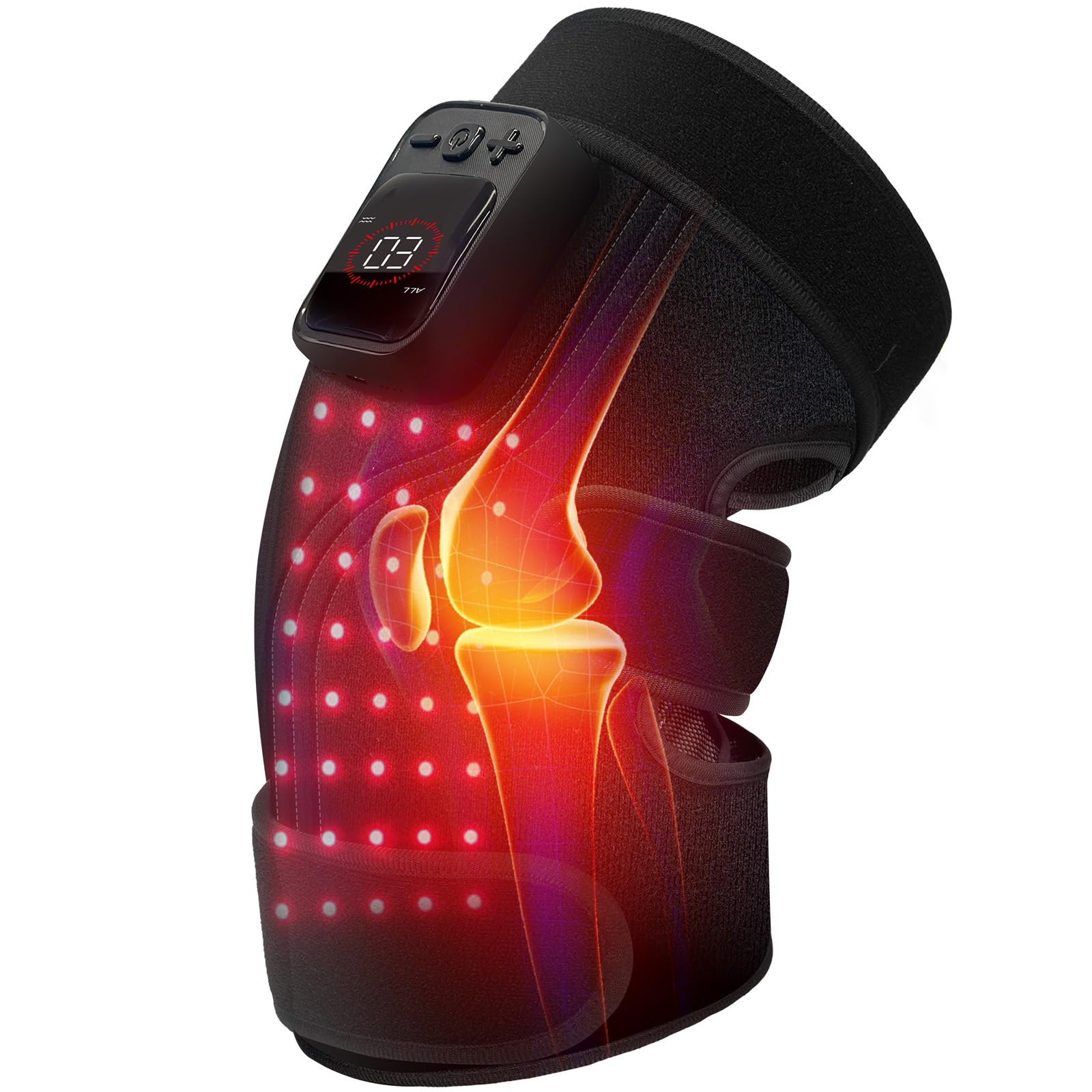 CuPiLo red light knee massager in action for targeted relief and comfort.