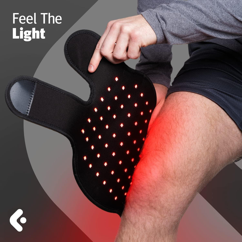 CURALIGHT compact knee wrap in action for improved comfort.