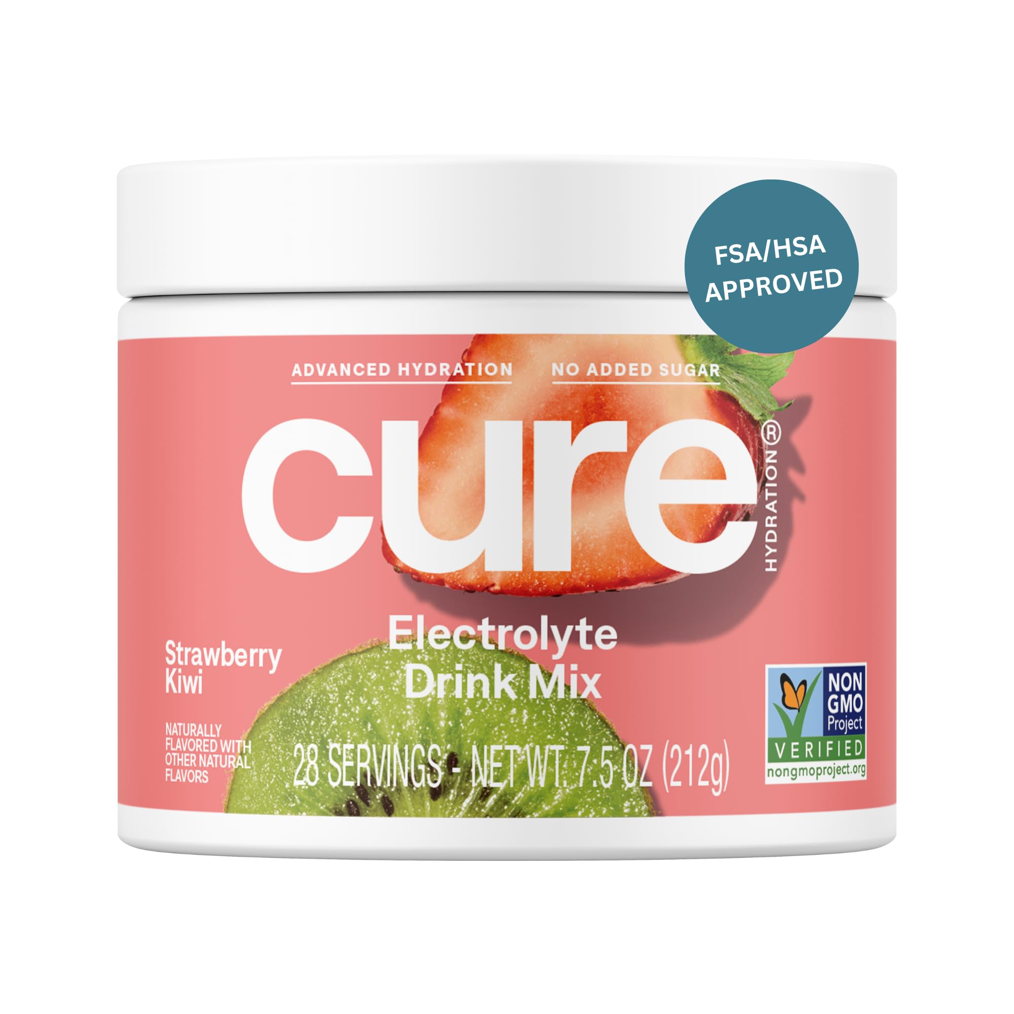 Cure Hydration bottle with Strawberry Kiwi flavor for on-the-go hydration
