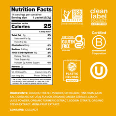 Cure Hydration coconut water base sachet visual