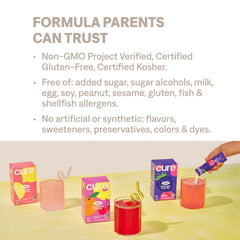 Cure Hydration front packaging highlights mixed berry flavor and ingredients.