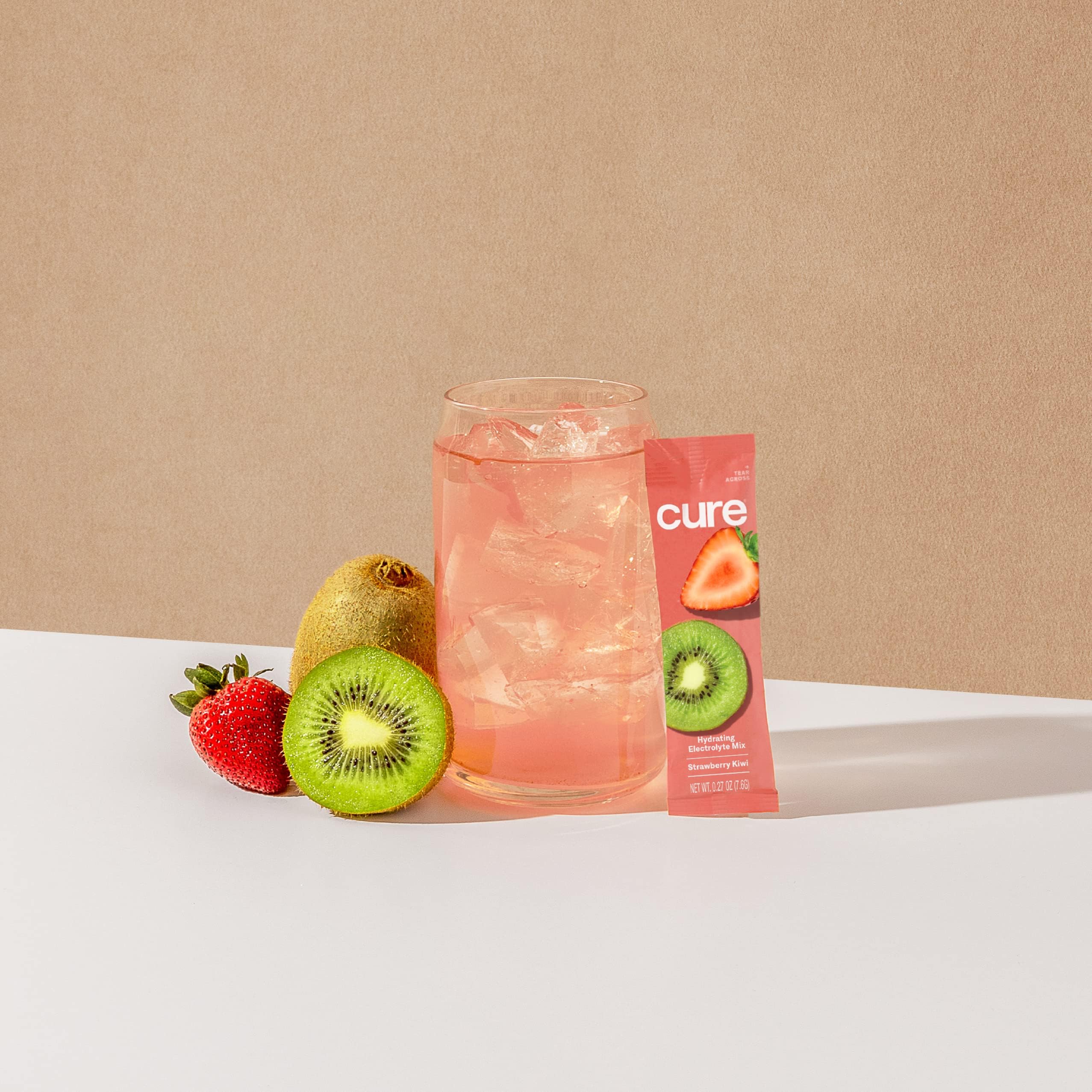 Cure Hydration ingredients label highlights plant-based sources.
