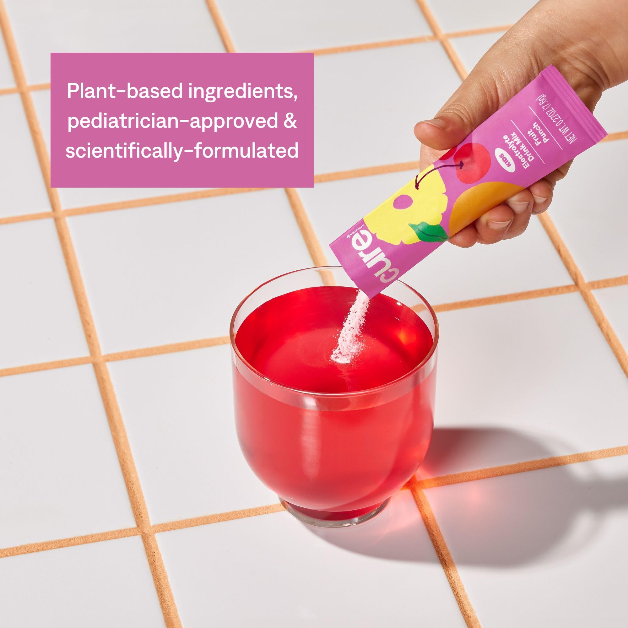Cure Hydration dissolving in water, quick hydration after activity.
