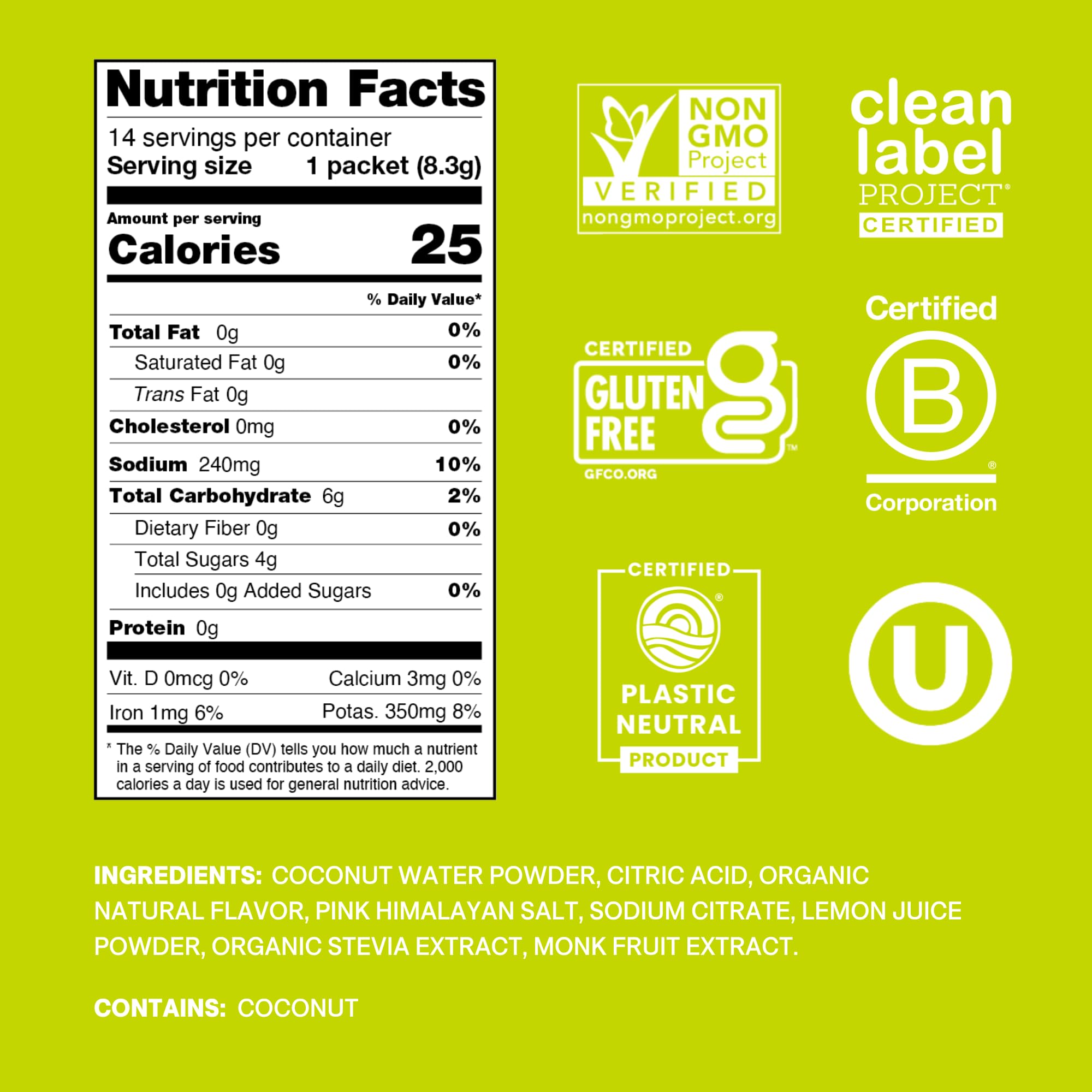 Cure Hydration lime pour into glass for refreshing citrus hydration.