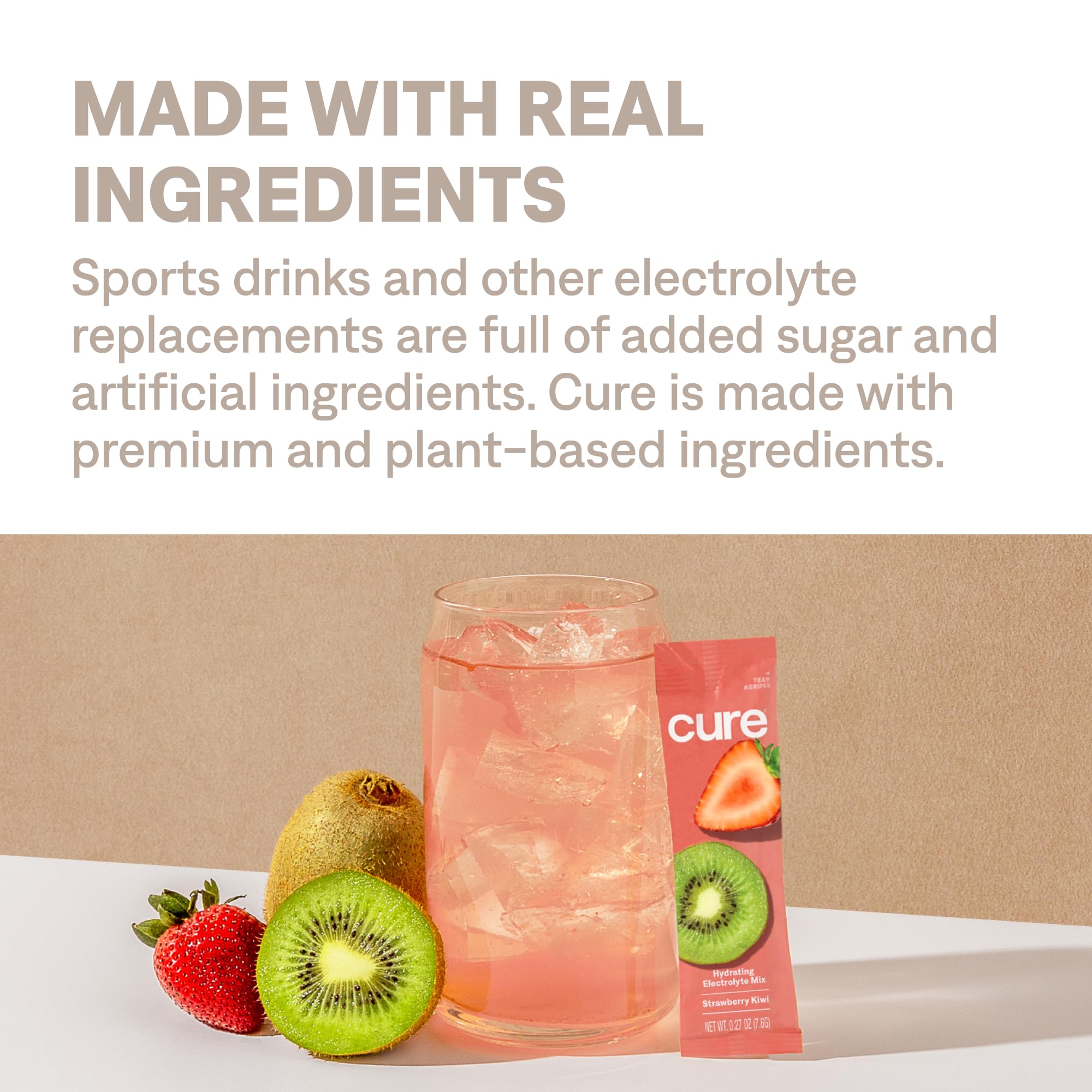 Outdoor activity scene with Cure Hydration for hydration on the go