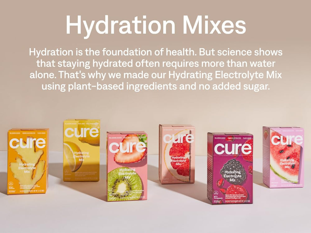 Cure Hydration serving with strawberry kiwi flavor.