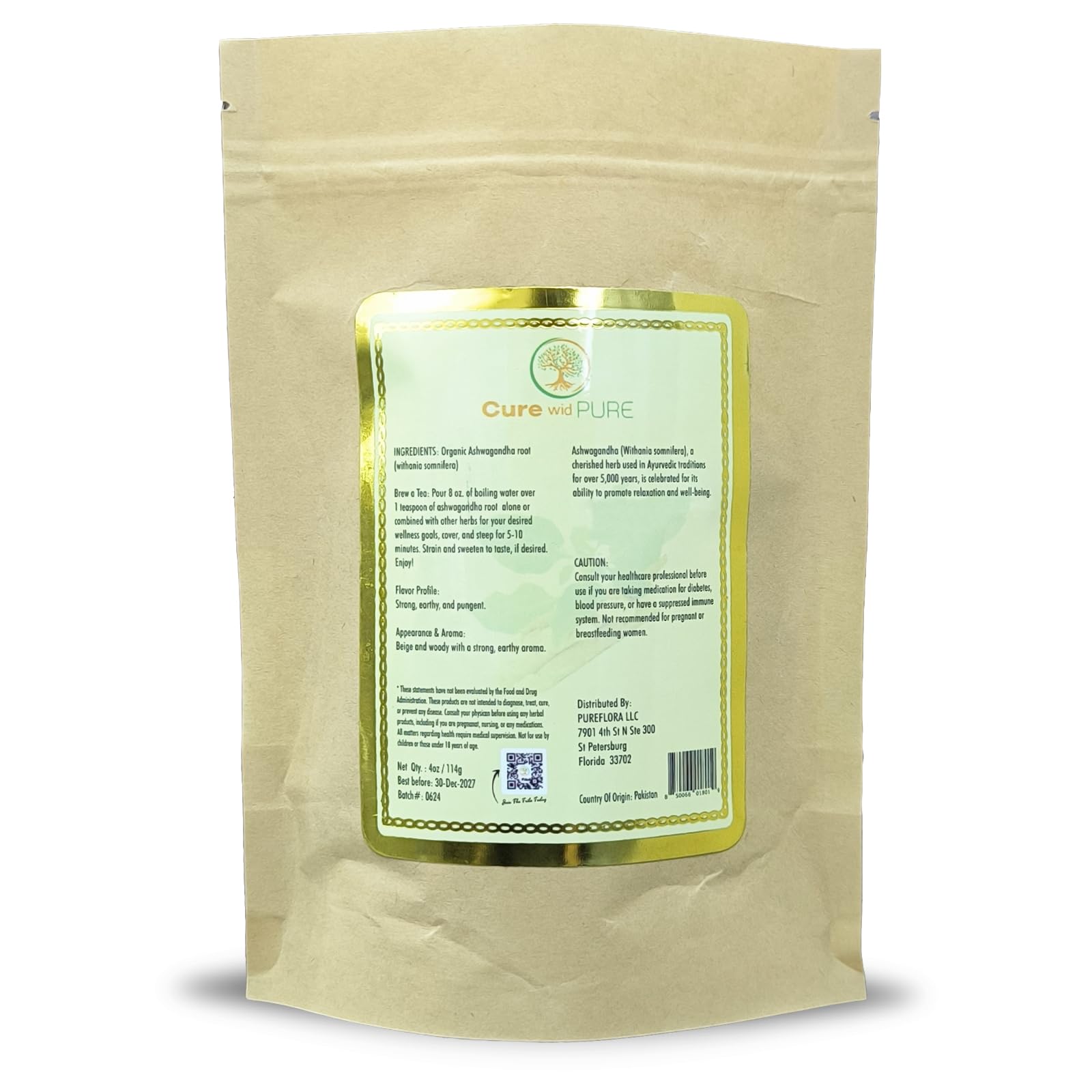 Eco-packaging by Cure Wid Pure keeps aroma fresh.
