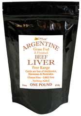 CurEase Argentine grass-fed beef liver powder bottle showing pure nutrition benefits.
