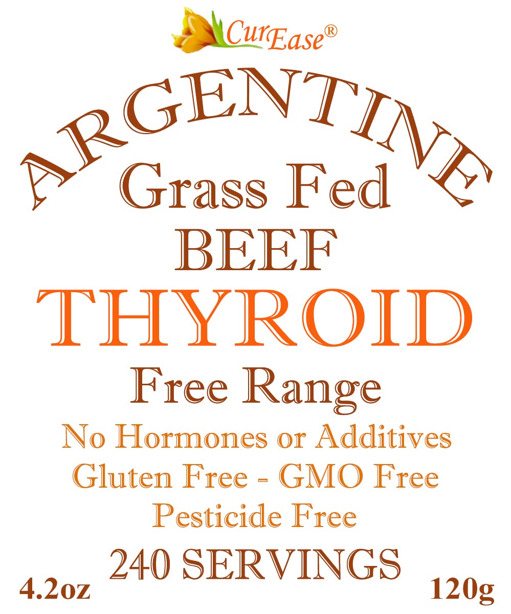 CurEase Beef Thyroid Powder pour demonstrates easy daily dose for energy support.