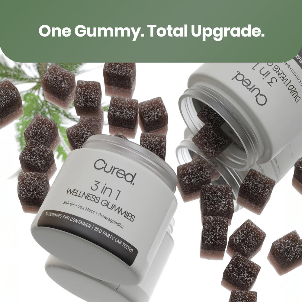 Cured gummies texture closeup shows chewy, enjoyable consistency.