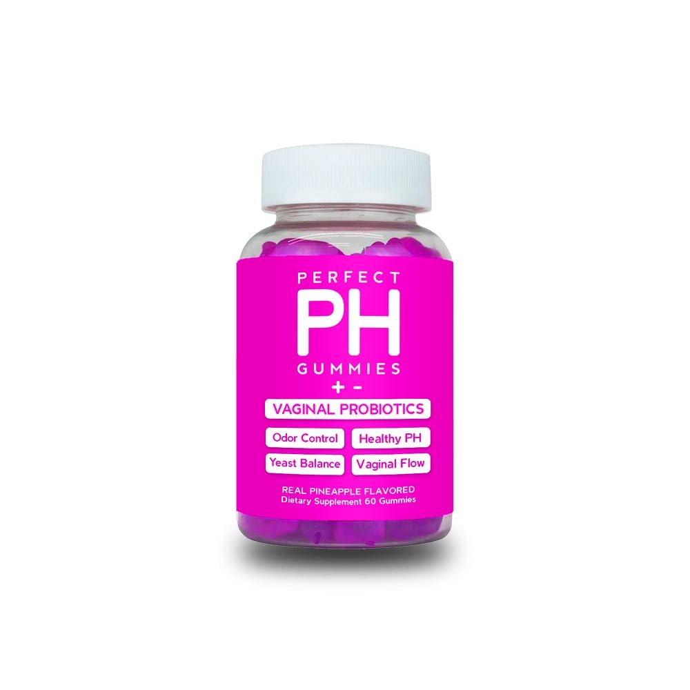 Curvy Body Bears CBB Perfect PH bottle front with pineapple gummies for daily wellness.