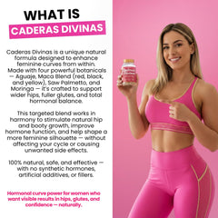 CurvyFruit Divine Curves capsules in hand for simple daily use