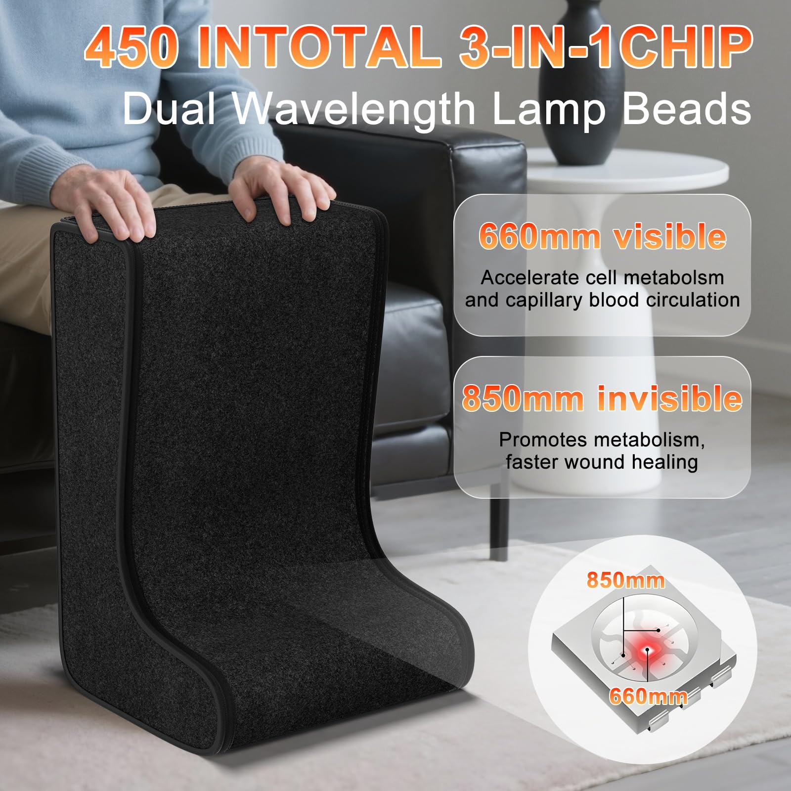Cutiskrave dual-wavelength LED panel with 420 LEDs for deep light therapy.