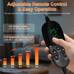 Cutiskrave remote control enables easy session timing and mode selection.