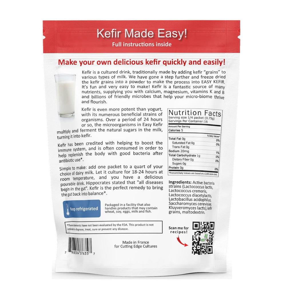 Cutting Edge Cultures Prebio Plus powder scoop close-up for precise measurement.