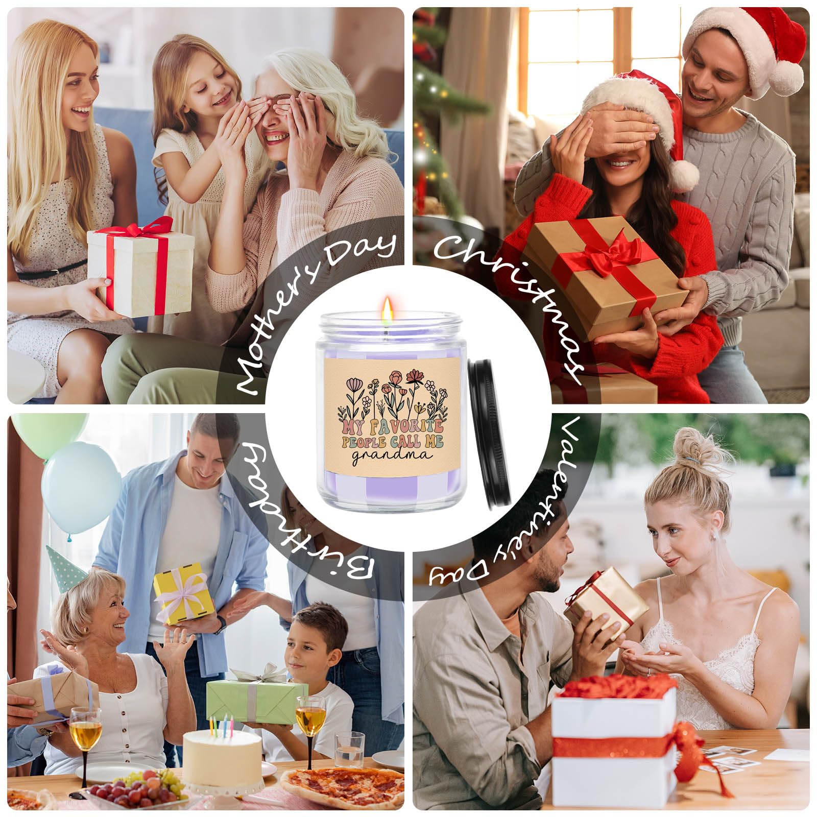 CWEGSJ Grandma candle packaging with heartfelt grandma quote
