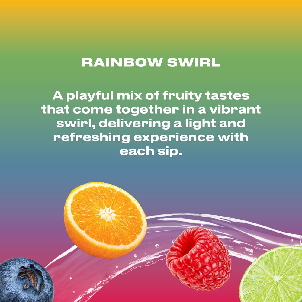 CWENCH Rainbow Swirl gym bag-ready mix for travel-friendly hydration