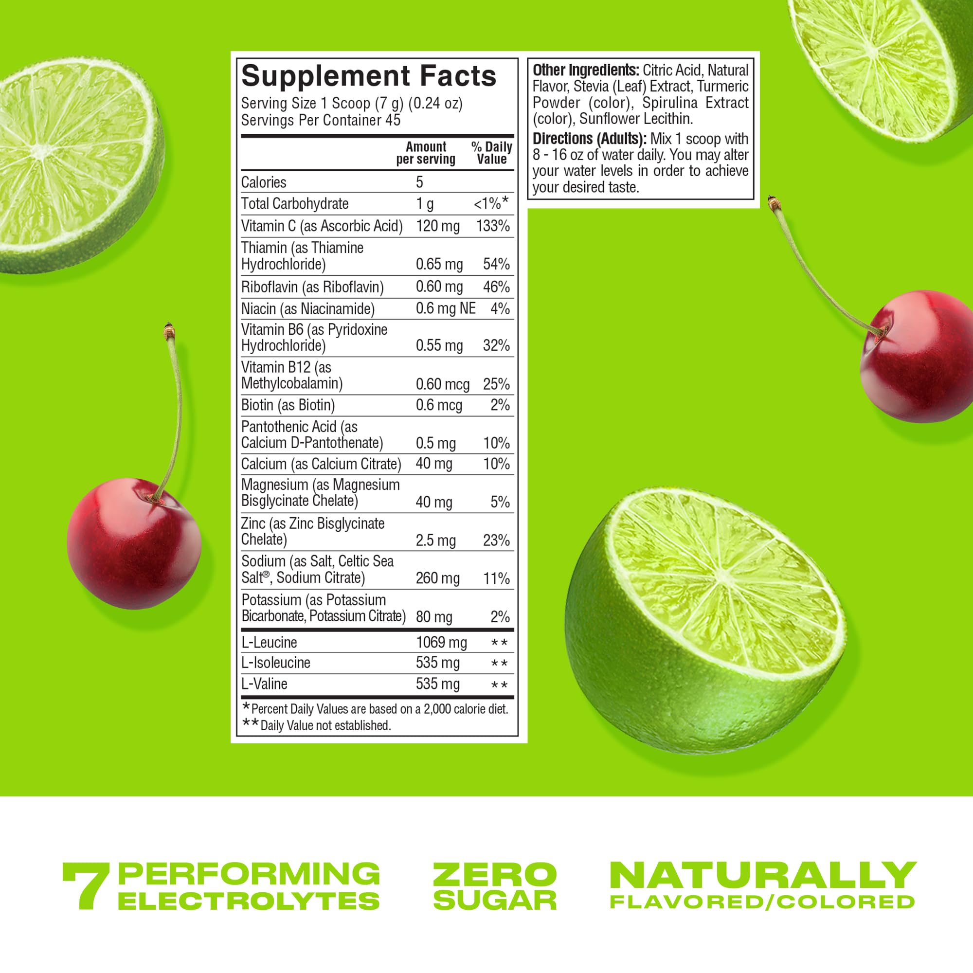 CWENCH Hydration seven-electrolytes graphic highlights balanced hydration.