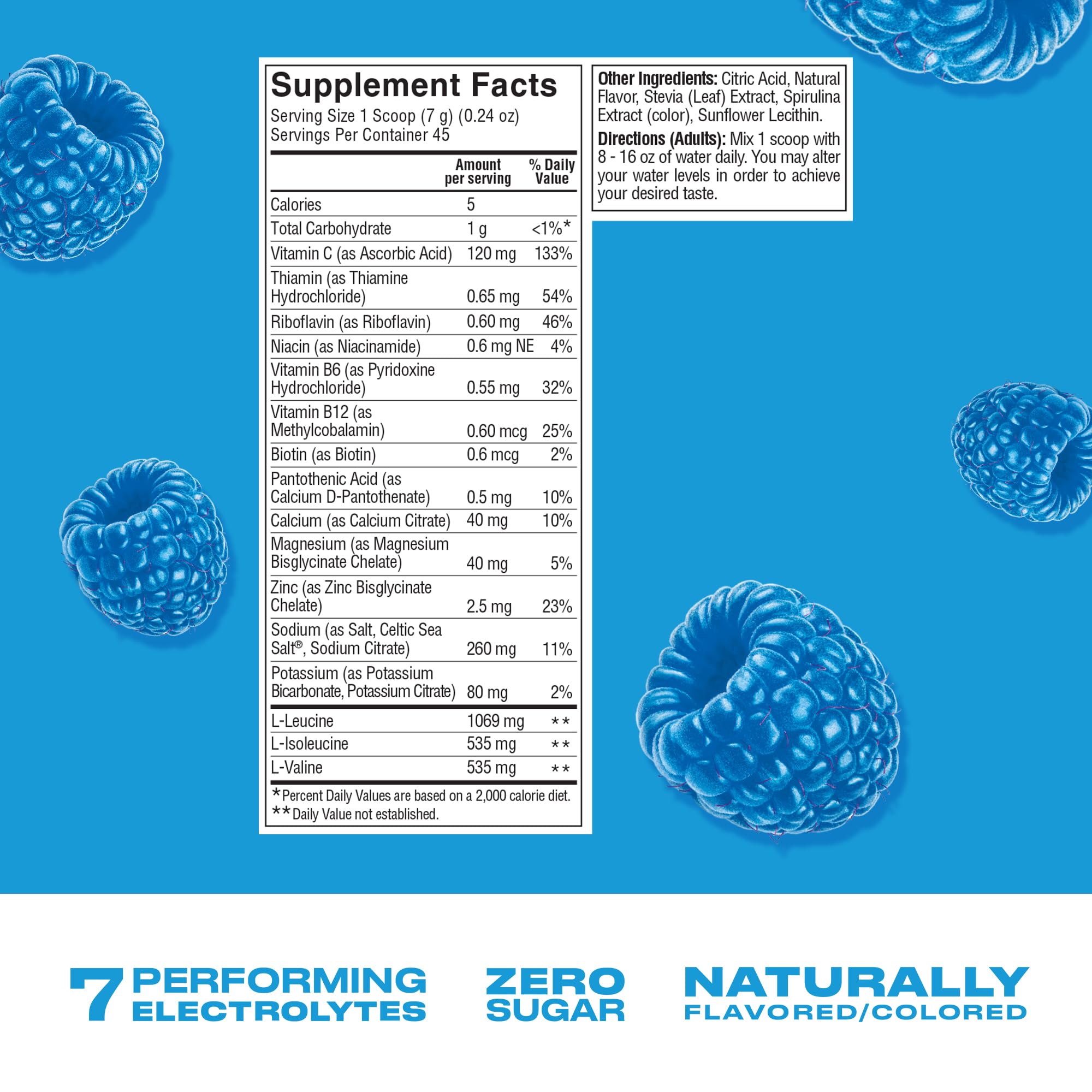 CWENCH HYDRATION blue raspberry packet ready for convenient workout or study session hydration