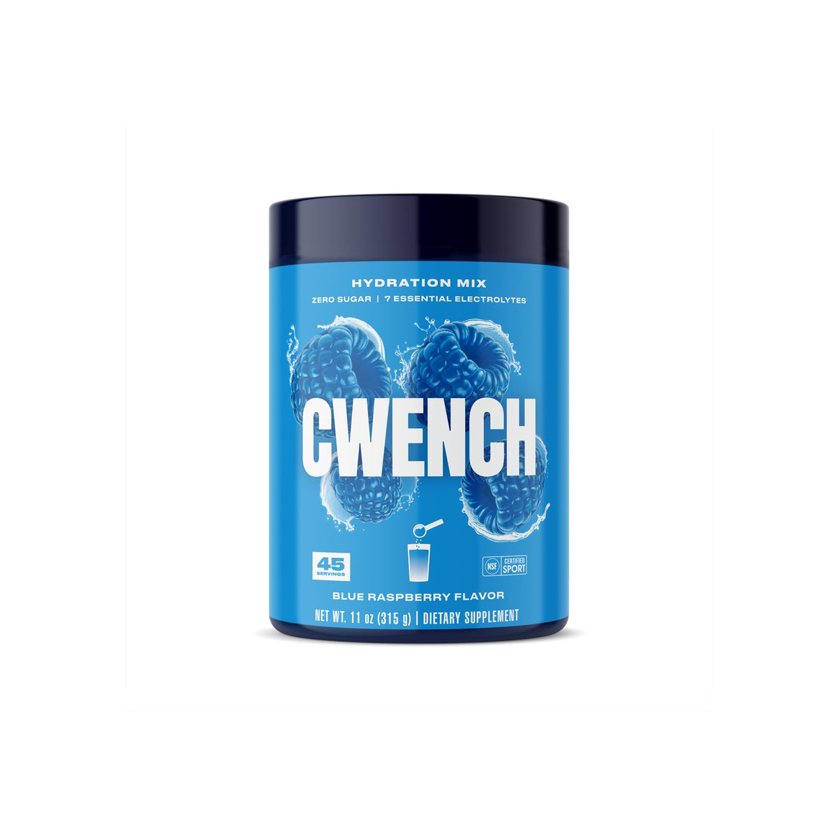 CWENCH HYDRATION blue raspberry tub for quick on the go hydration