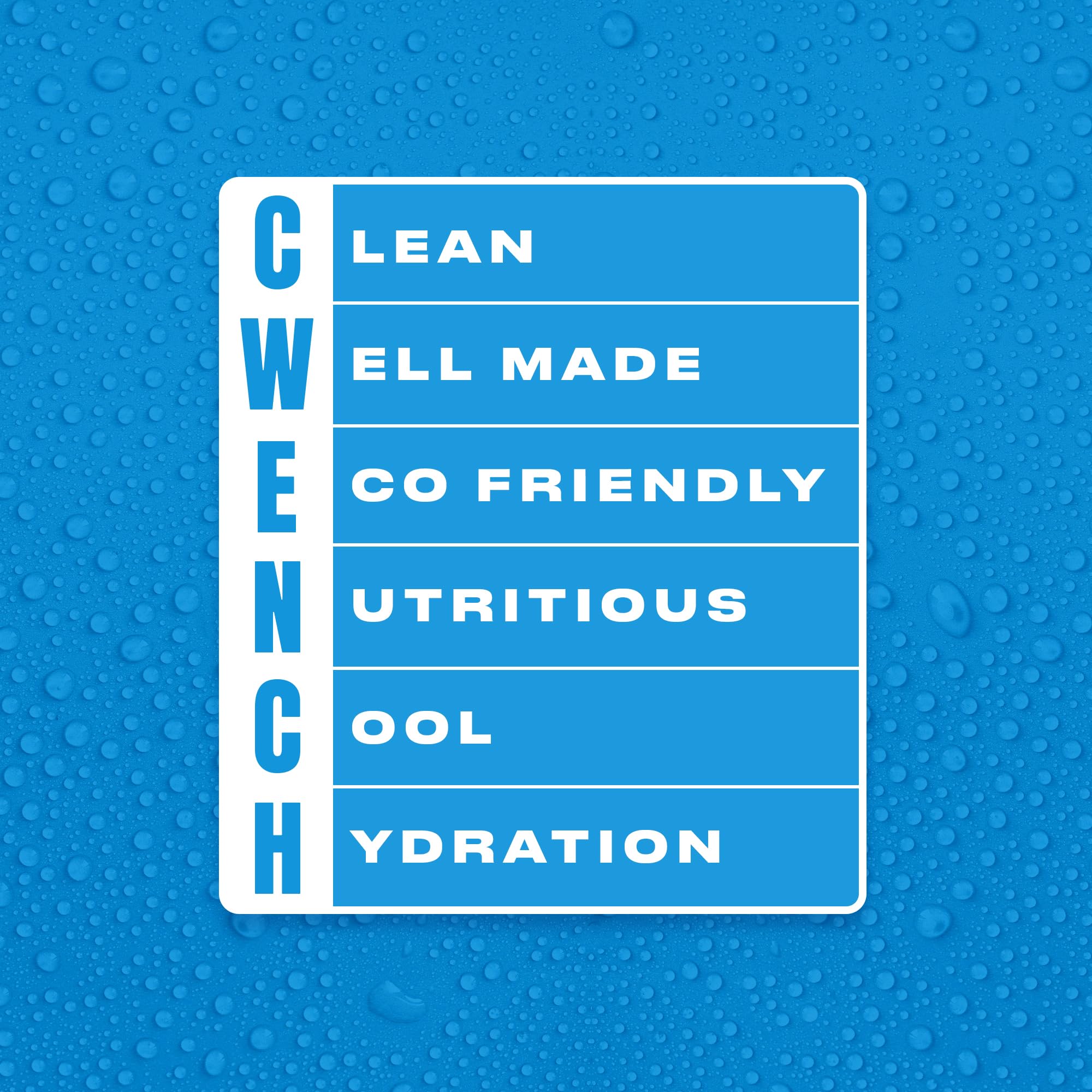 CWENCH HYDRATION scoop demonstrates precise serving for consistent hydration