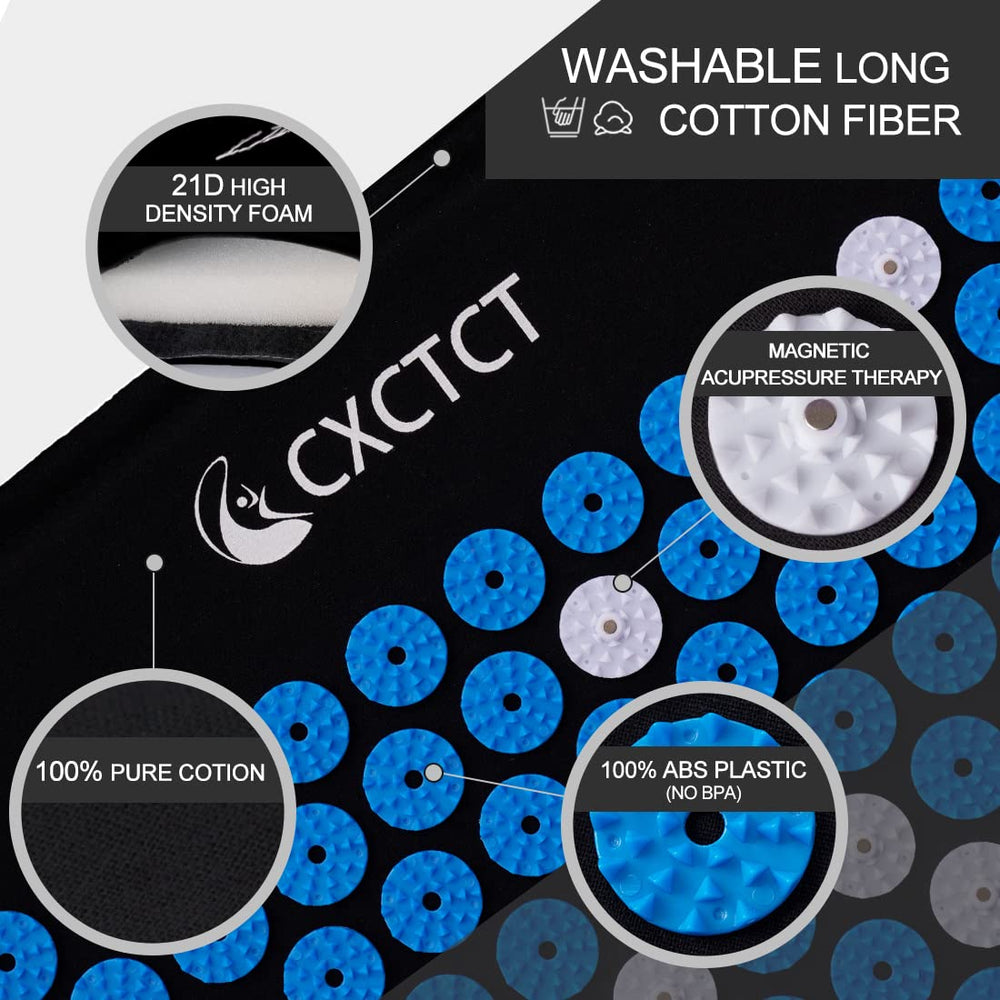 CXCTCT acupressure pillow providing soft neck support.