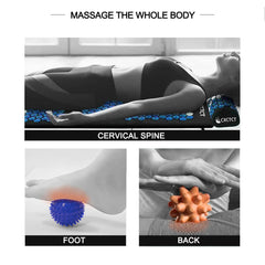 CXCTCT yoga acupressure mat placed on bed or floor for convenient use.