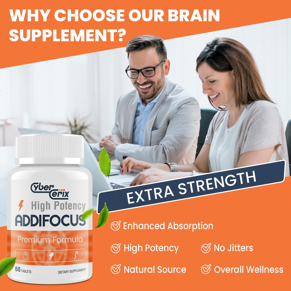 CyberCerix ingredient blend graphic highlighting natural nootropics and vitamins.