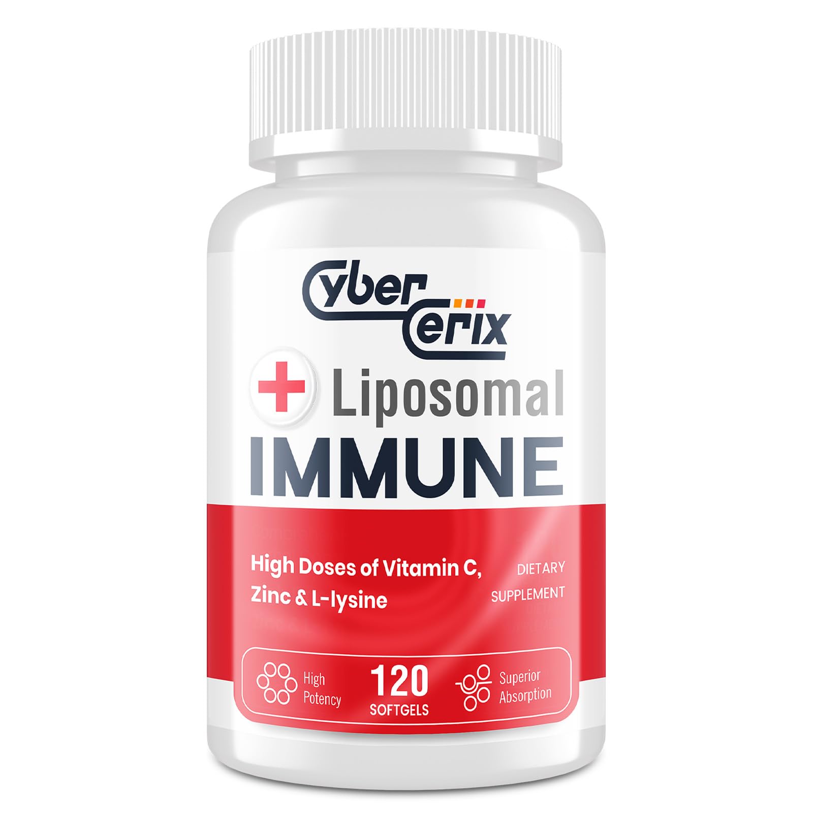 CyberCerix Advanced Liposomal Immune bottle for daily wellness.
