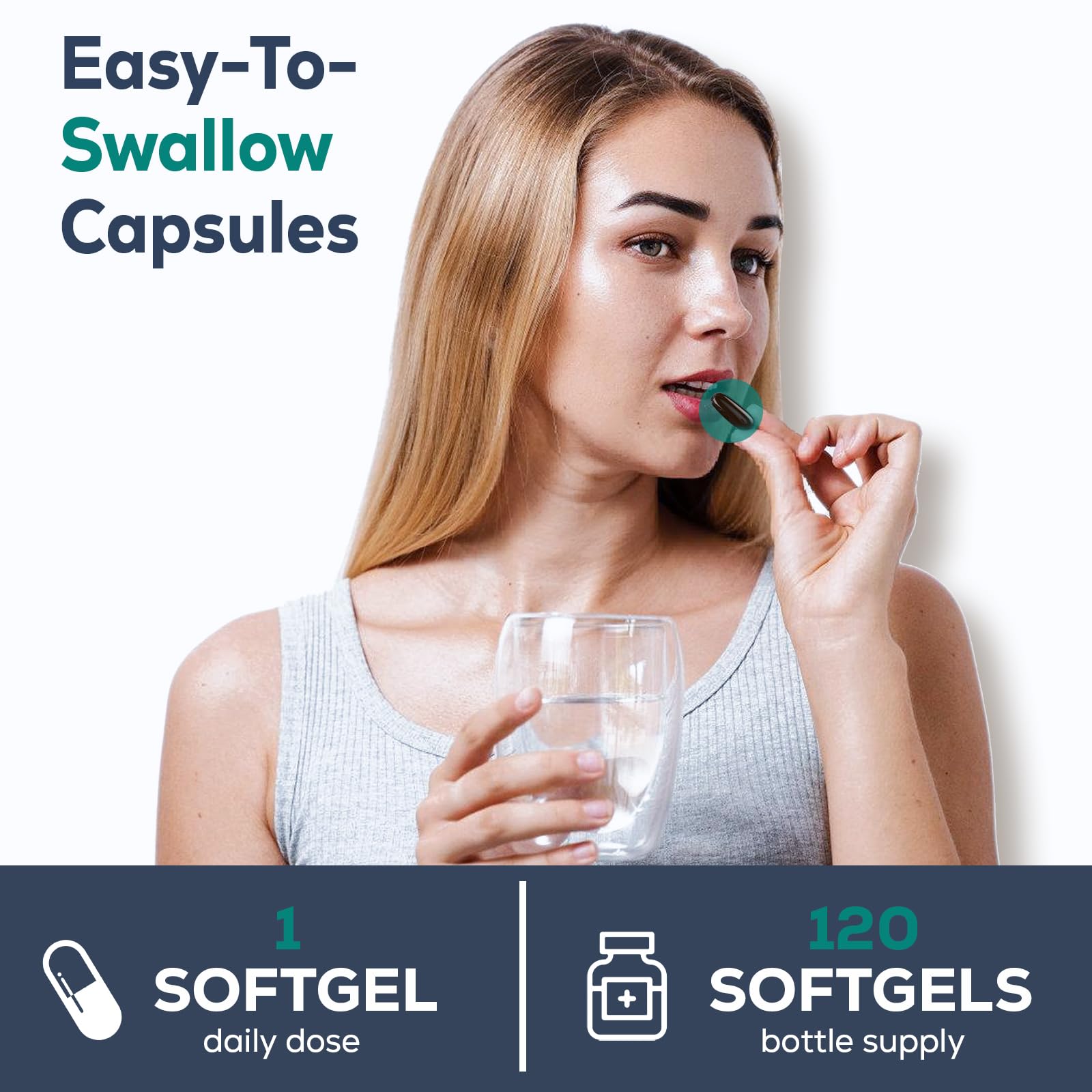 CyberCerix easy-to-swallow softgel fits into daily routines.