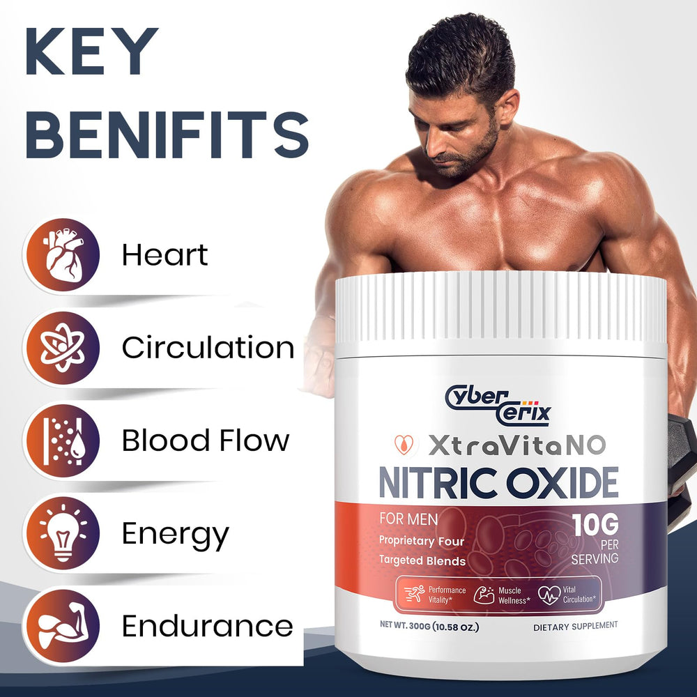 CyberCerix Nitric Oxide mix in glass promotes endurance for workouts.