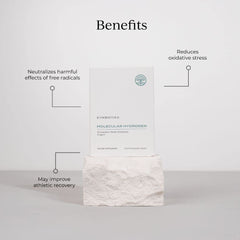 CYMBIOTIKA H2 tablet in a glass of water delivering a smooth, refreshing hydration moment