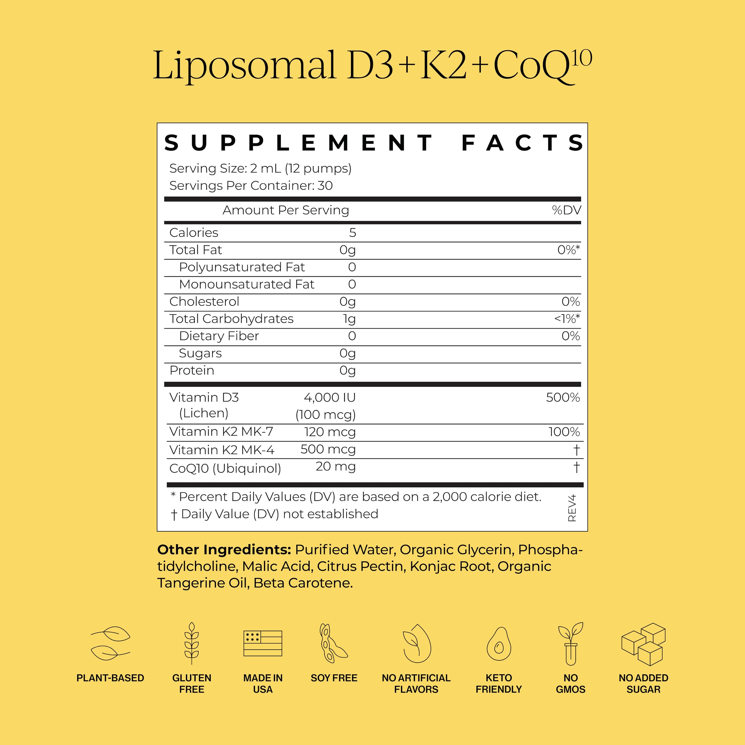 CYMBIOTIKA liposomal delivery D3 K2 COQ10 liquid highlights fast absorption.