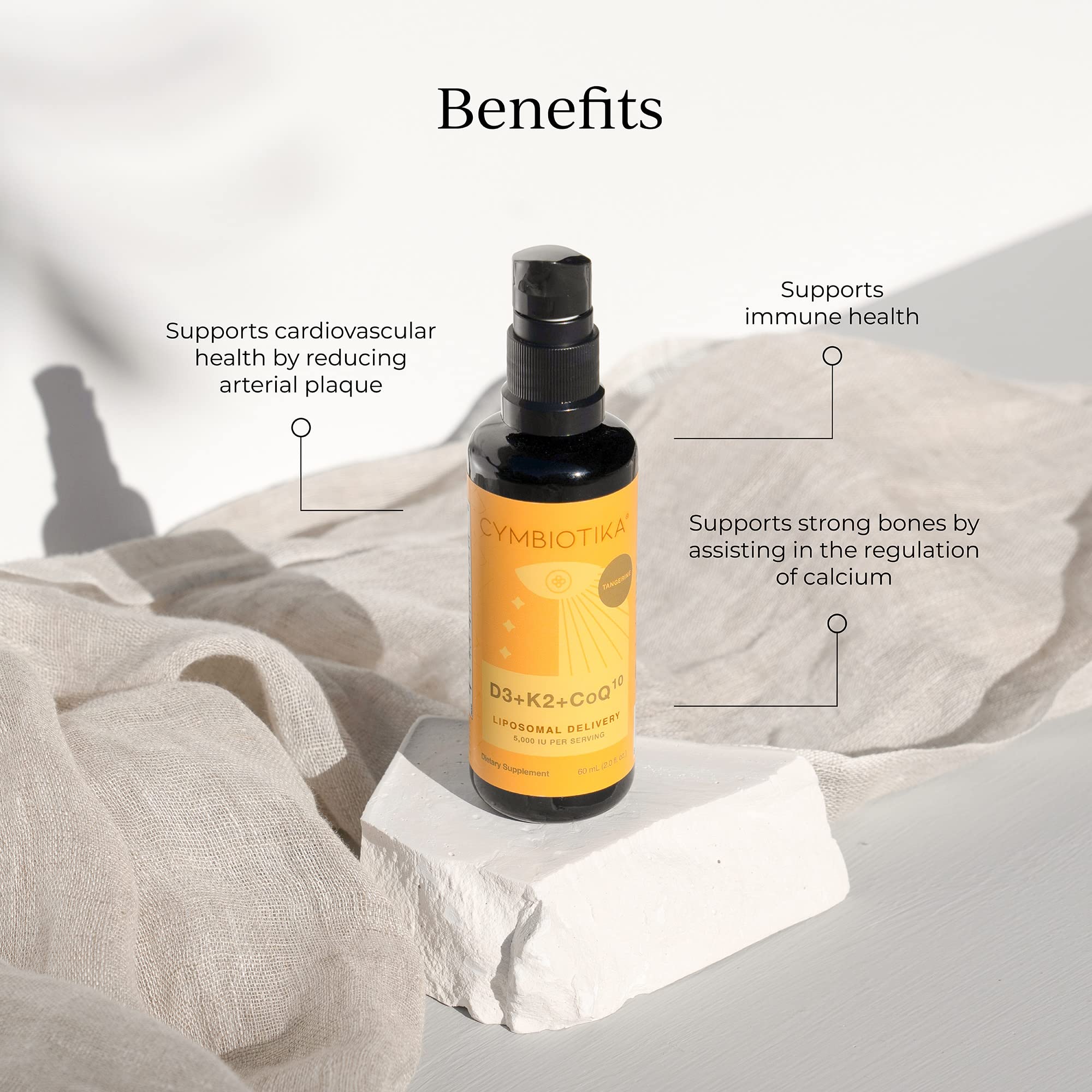 Close-up of liposome spray pump on CYMBIOTIKA drops for easy dosing