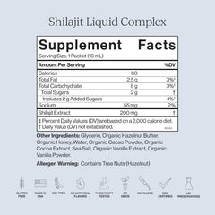 CYMBIOTIKA Shilajit Liquid Complex packaging in glass container signaling mineral-rich formula.