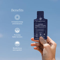 CYMBIOTIKA Shilajit Liquid Complex packet pour ready-to-use dose for focus.