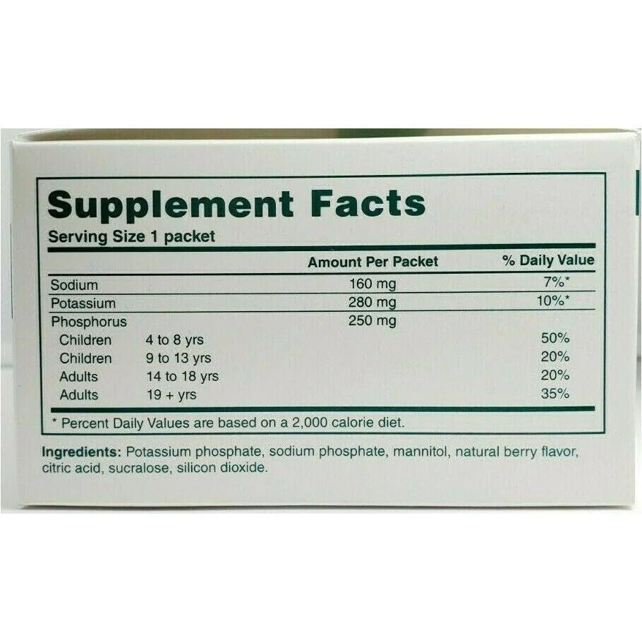 Cypress Phos-NaK powder packet dissolves quickly for on-the-go hydration.