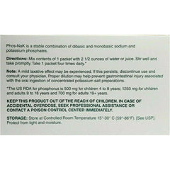 Cypress Phos-NaK fruit-flavor packet enhances daily mineral intake.