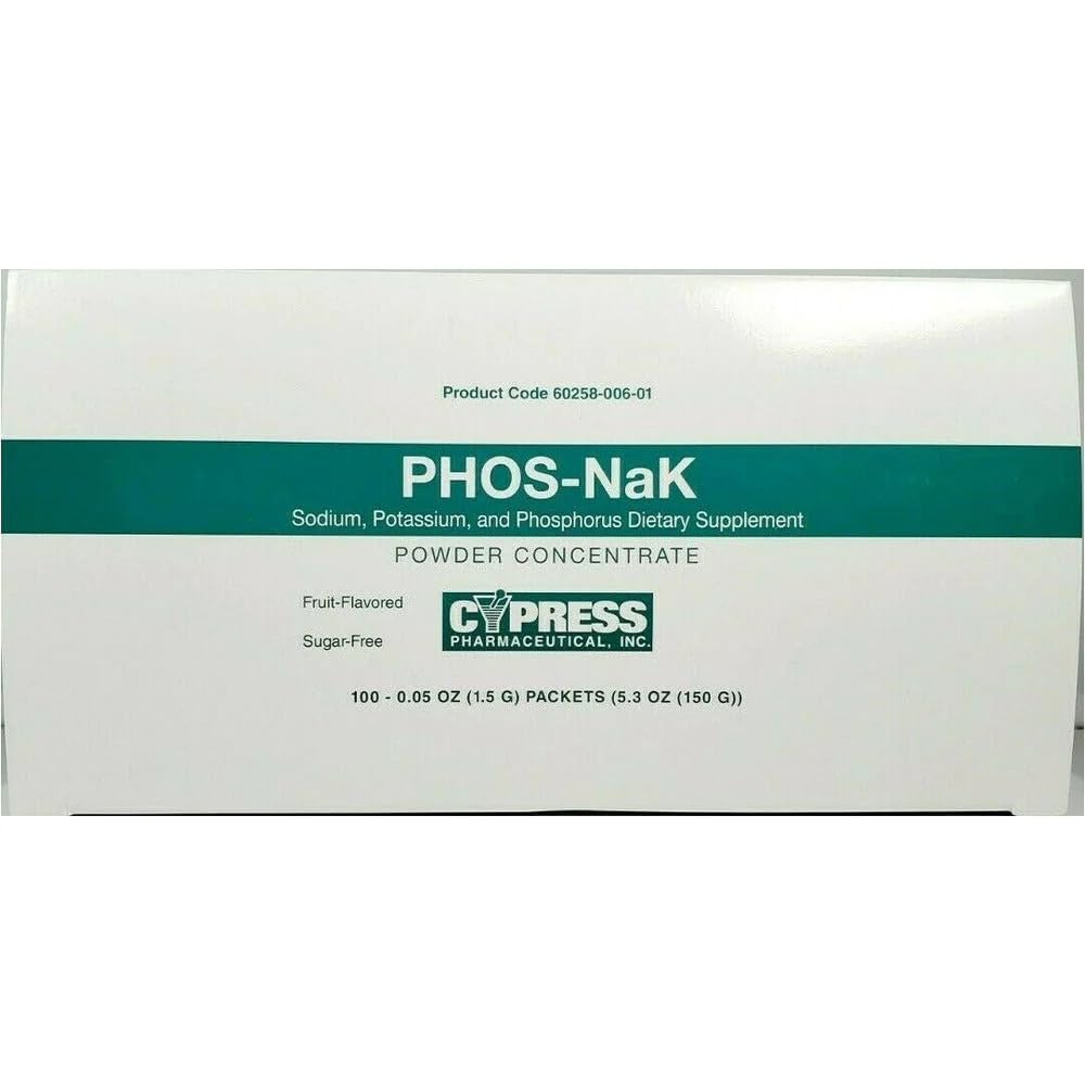 Cypress Phos-NaK powder concentrate packet for daily mineral support.