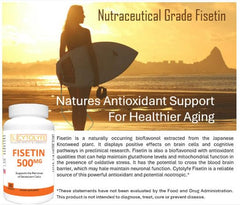 CYTOLYFE Fisetin 500mg label closeup emphasizing purity and GMP manufacturing