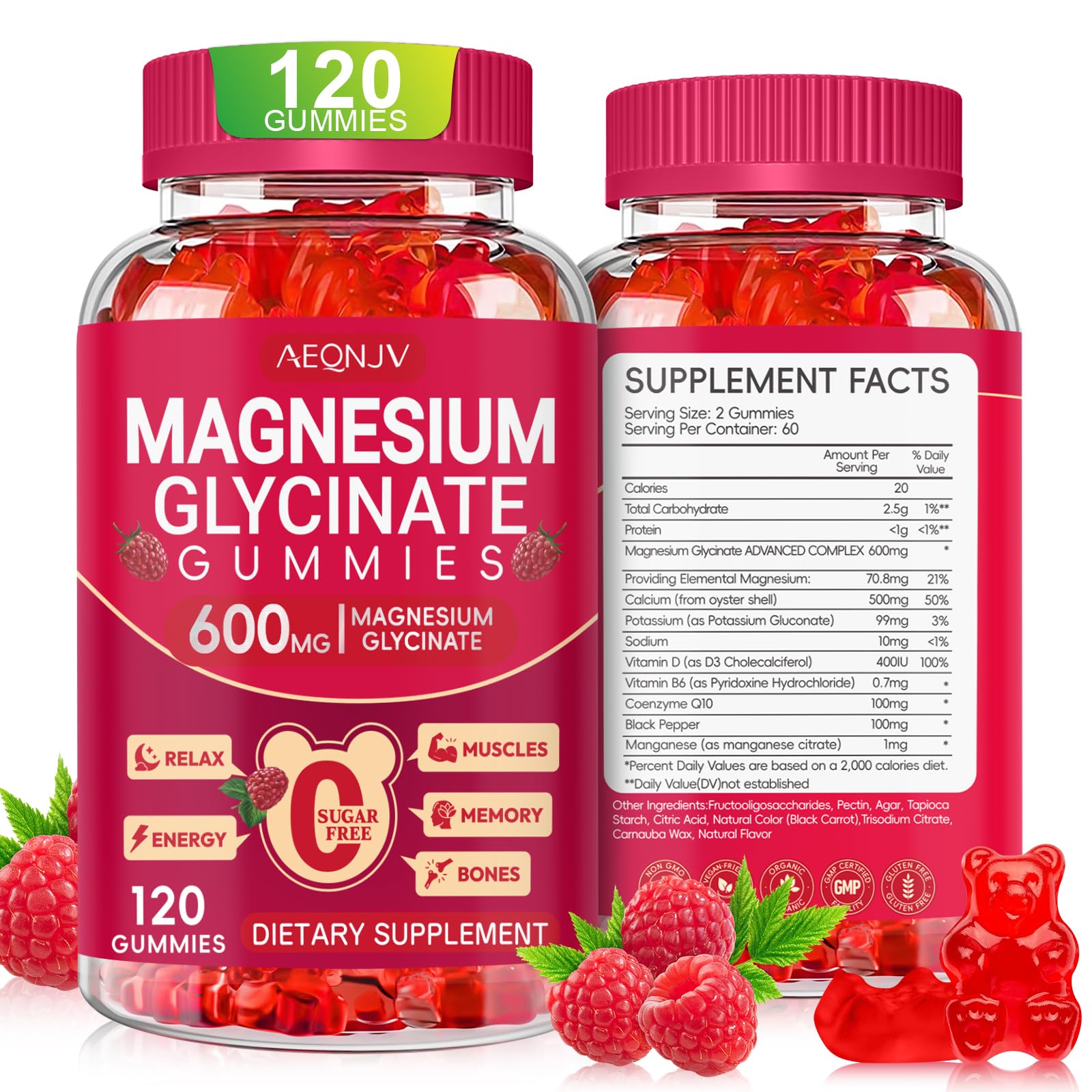 Cytona Magnesium Glycinate Gummies packaging front shows a sugar-free daily wellness formula