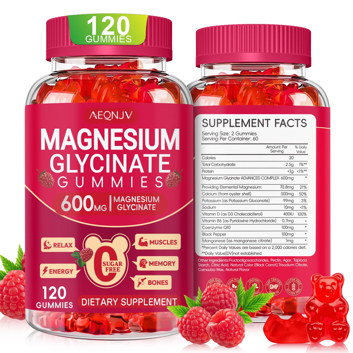 Cytona Magnesium Glycinate Gummies packaging front shows a sugar-free daily wellness formula