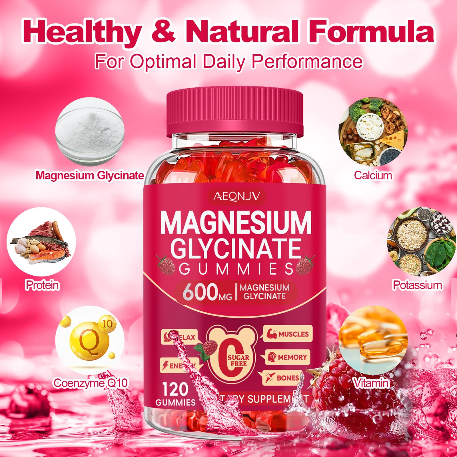 Cytona Magnesium Glycinate Gummies sleep-relax scene conveys potential rest support