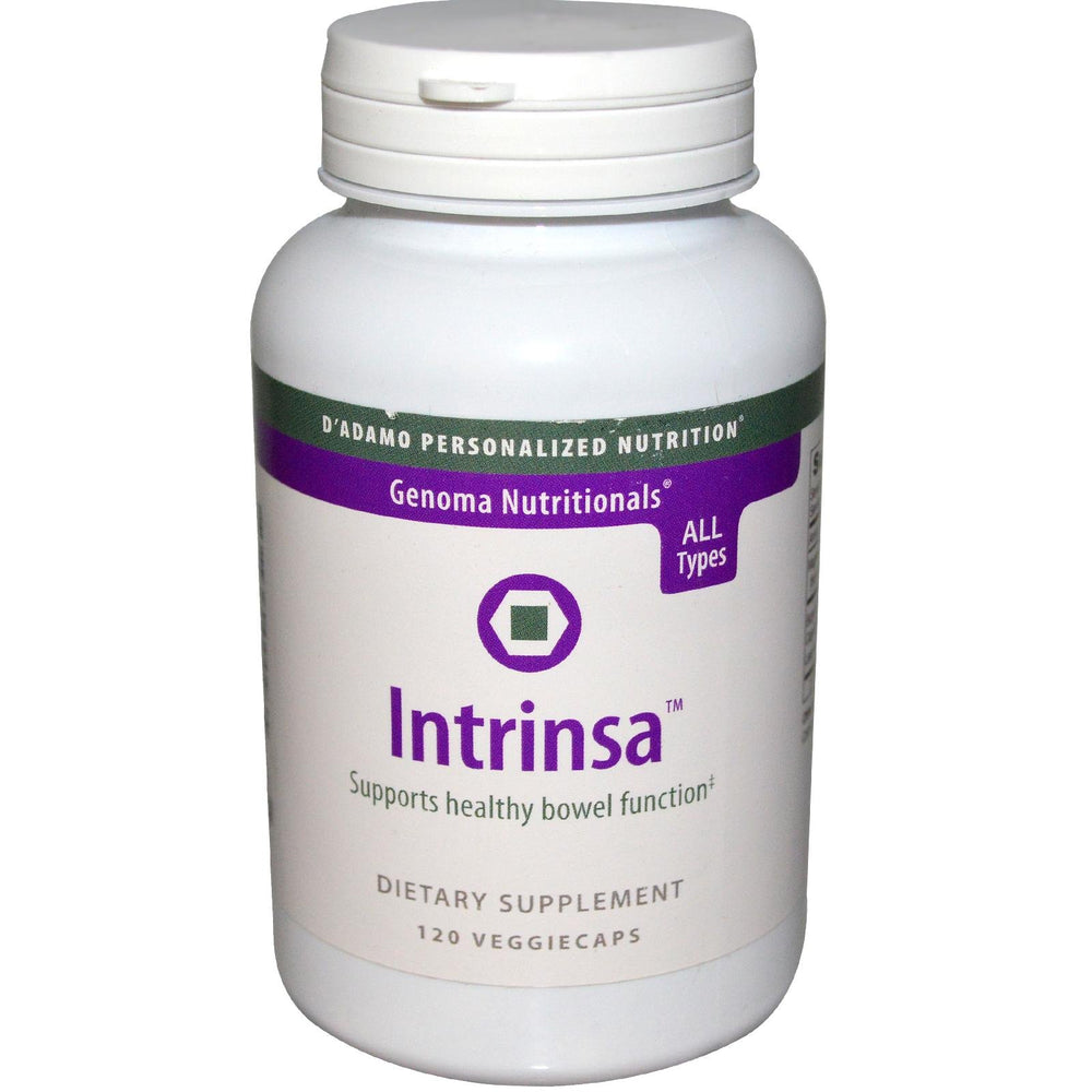 D'Adamo Intrinsa 120vcaps bottle promoting digestive support for daily wellness