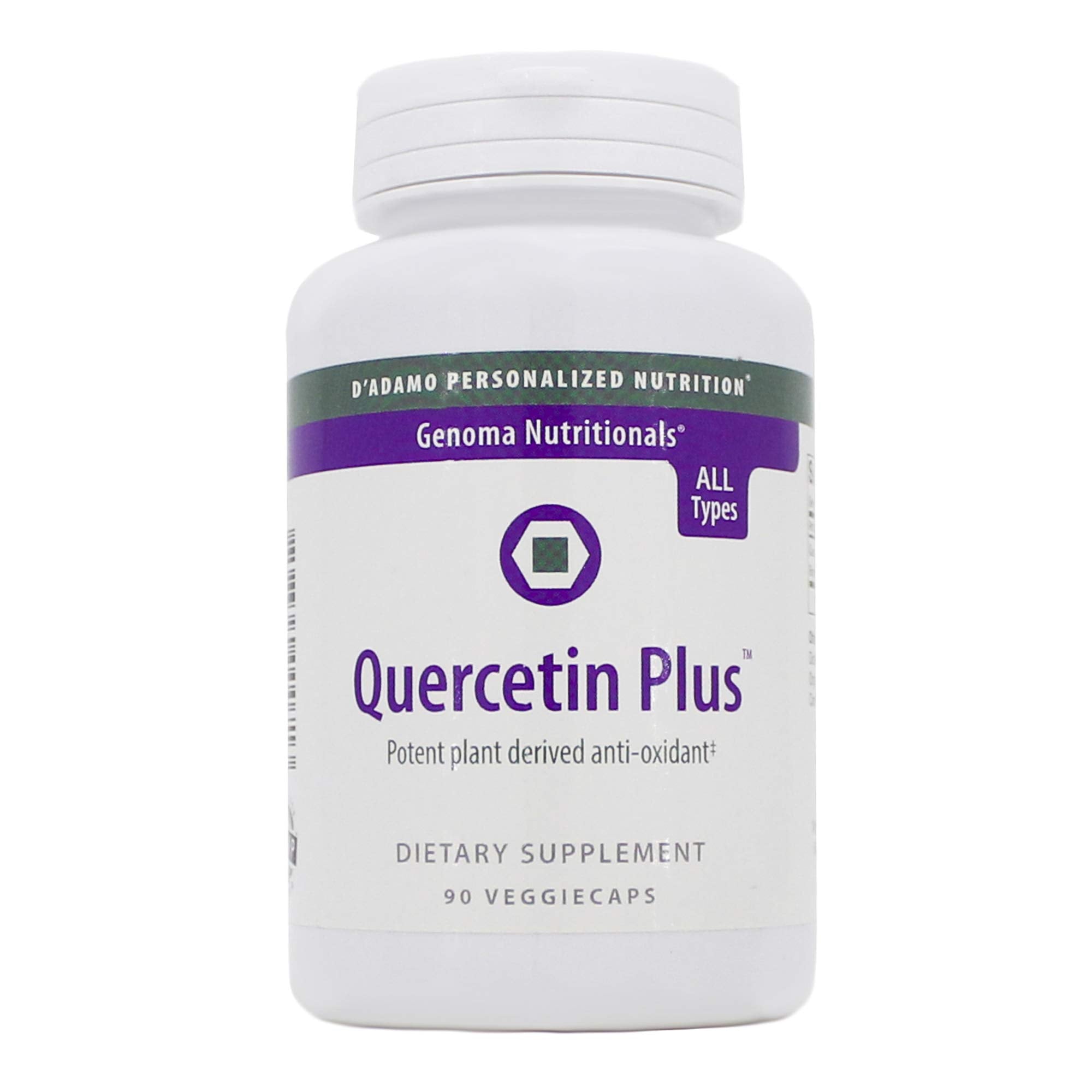 D'Adamo Quercetin Plus capsules close-up for easy daily use.